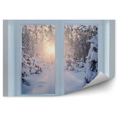 Fototapet Fereastra Pădurii De Iarnă
