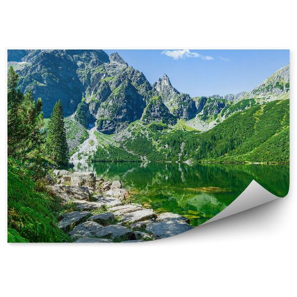 Fototapet perete Munți, Stânci, Lac De Mare, Ochi, Palmieri, Munții Tatra, Cer, Nori