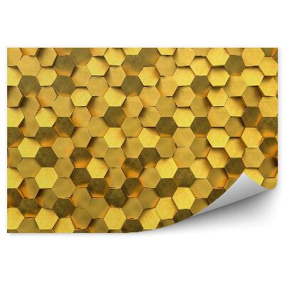 Fototapet perete Mozaic De Aur De Hexagoane
