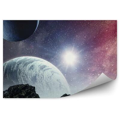 Fototapet vintage Planete Cer Stele Galaxie Roci Soare Univers