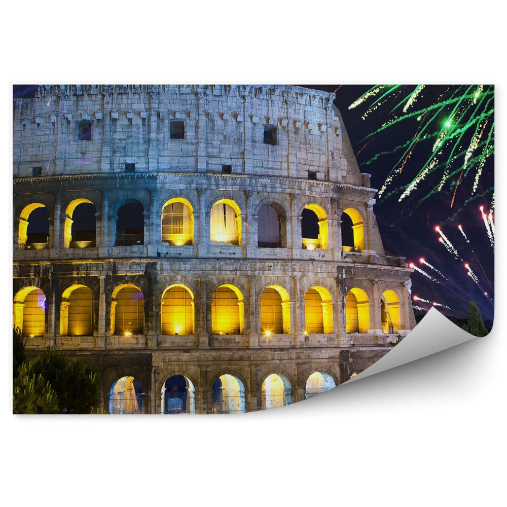 Fototapet perete Arhitectura foc de artificii de Revelion Italia