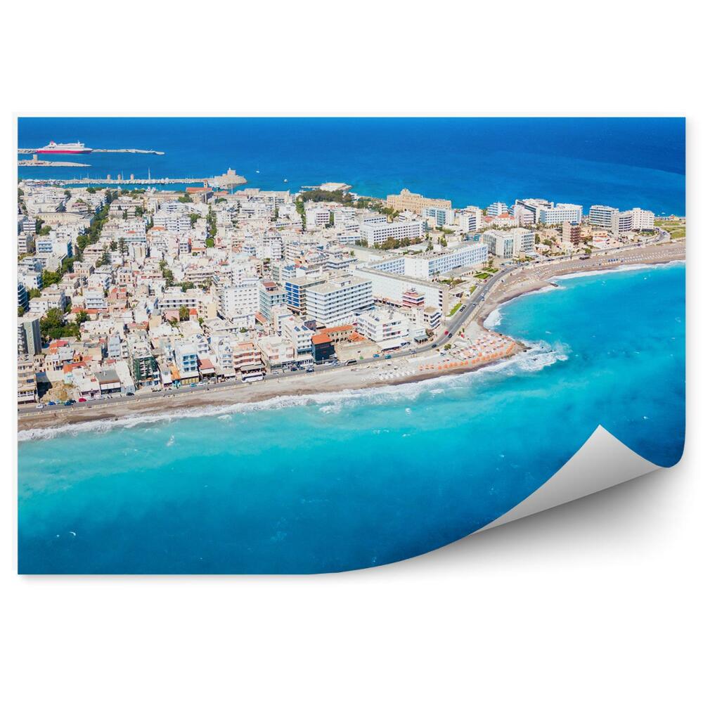 Decor fototapet Insula Rodos, Grecia, plaja, turism albastru