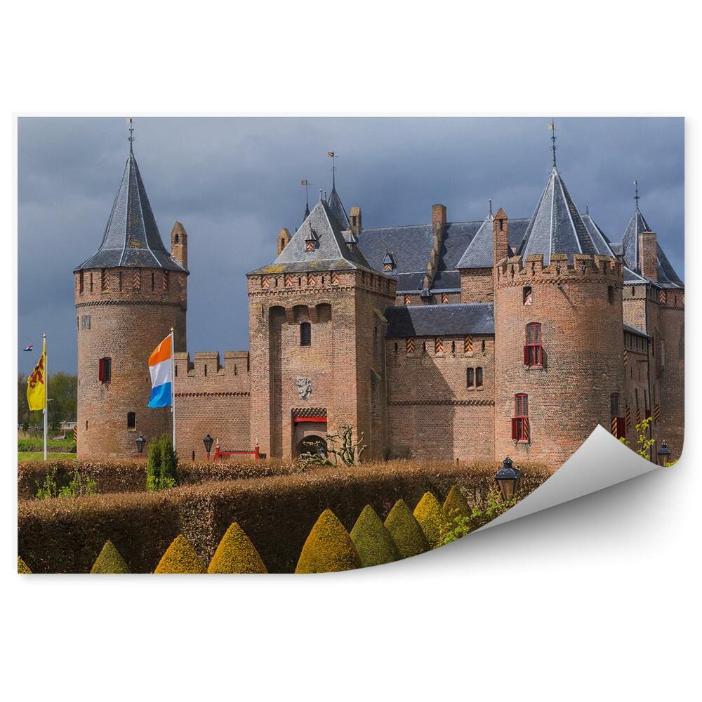 Fototapet pentru perete Olanda castelul olandez grădină tufișuri