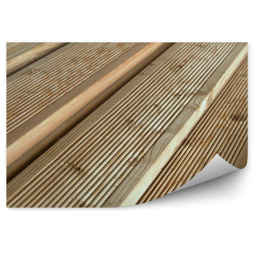 Fototapet vintage Scânduri De Terasa De Zada În Perspectivă