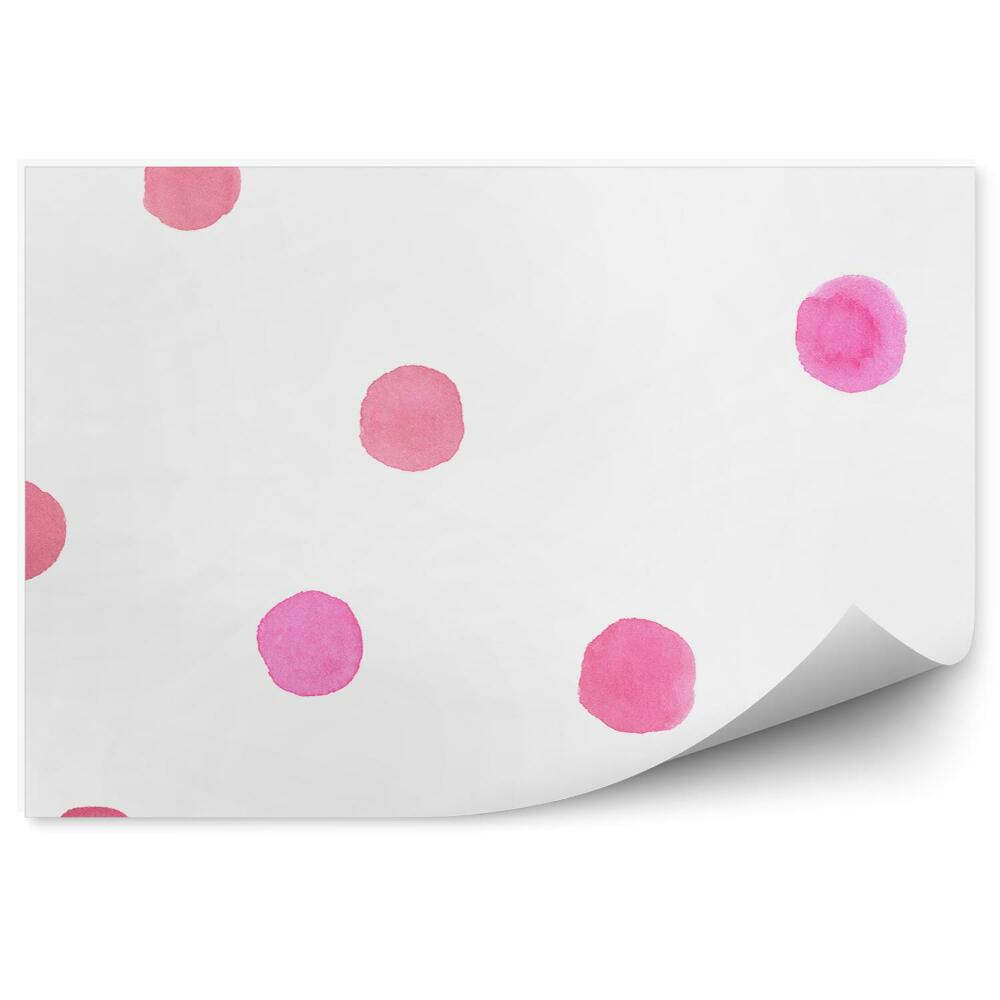 Fototapet vintage Puncte Roz Pictate