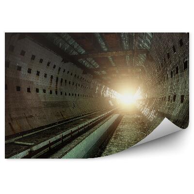 Fototapet vintage Tunel subteran cu lumină grunge