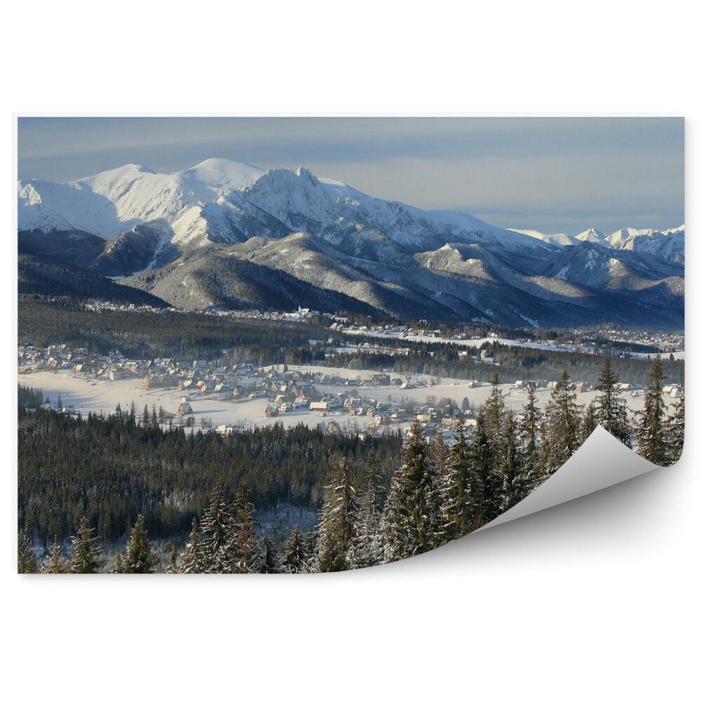 Fototapet perete Panorama Munții Zakopane Zăpadă Iarnă Munții Tatra