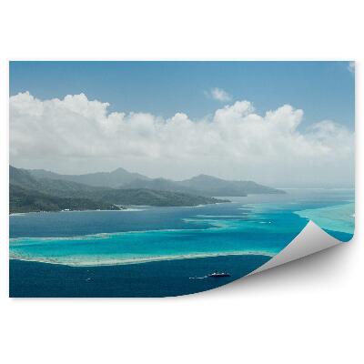 Fototapet vintage Nava De Recif De Corali Insulele Verzi Lagune