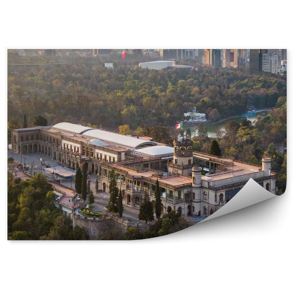 Fototapet perete Vedere Aeriană A Castelului Chapultepec Clădiri Copaci Mexic