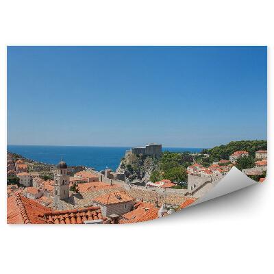 Fototapet Orașul Vechi Copaci De Mare Dubrovnik Cer