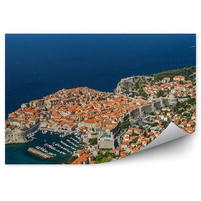 Decor fototapet Vedere aeriană panoramică a orizontului orașului Dubrovnik