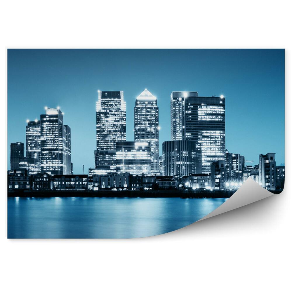 Fototapet pentru perete Oraș Panorama Ocean Zgârie-Nori Lumini
