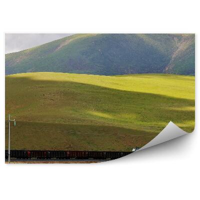 Fototapet Munții Căii Ferate Tibetane Nori Verzi