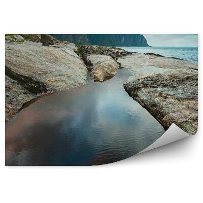 Fototapet perete Coasta Senja, Norvegia, munți, stânci