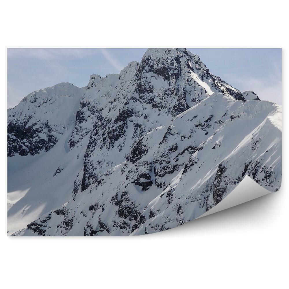 Fototapet vintage Peisaj De Iarnă Cu Munți Și Cer