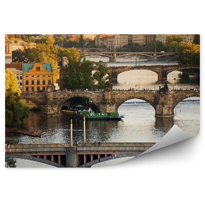 Fototapet pentru perete Praga Vltava poduri Praga poduri arhitectură clădiri