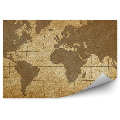 Fototapet perete Harta veche a lumii a continentelor