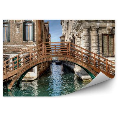 Fototapet vintage Pod de lemn Veneția