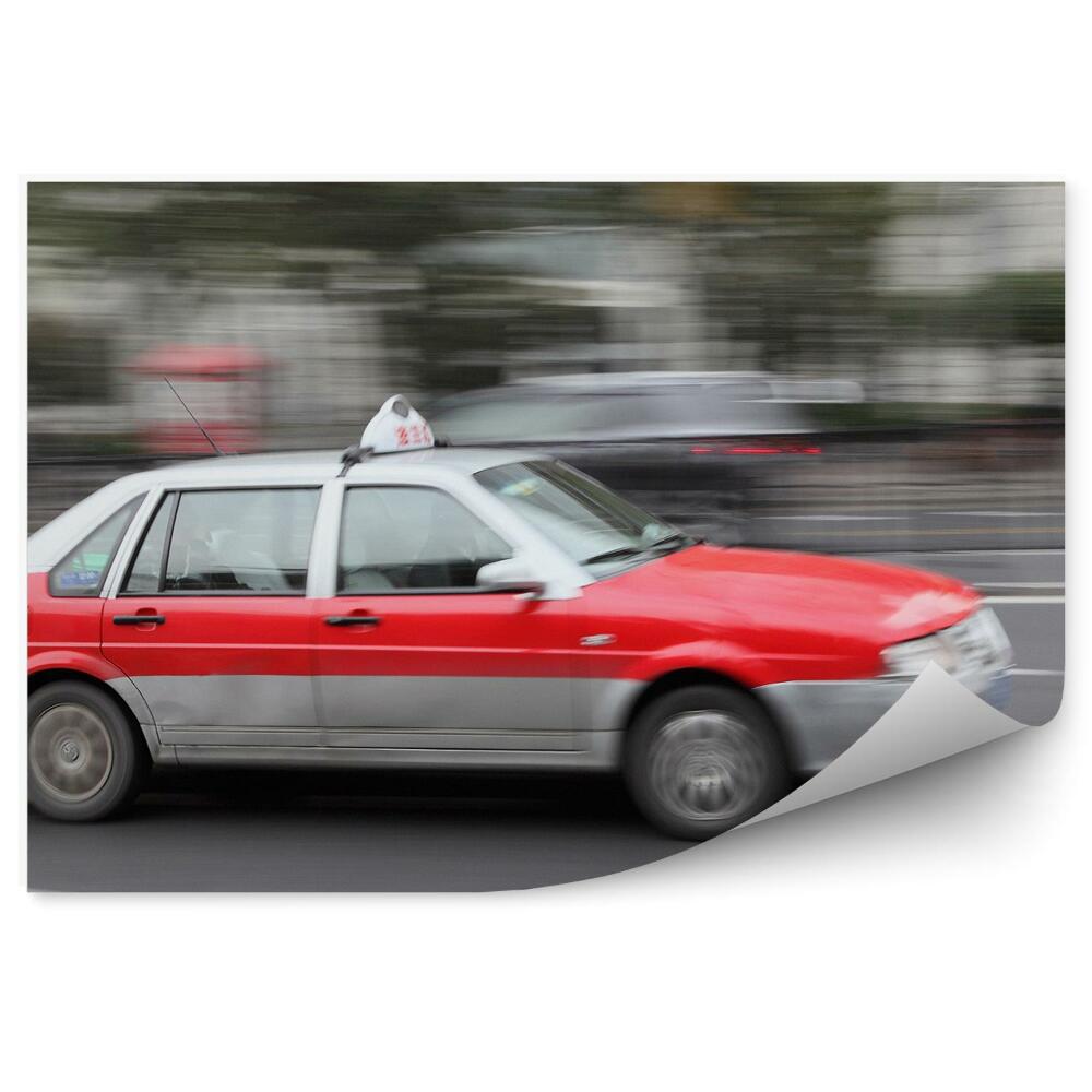 Fototapet vintage Shanghai China taxi auto transport