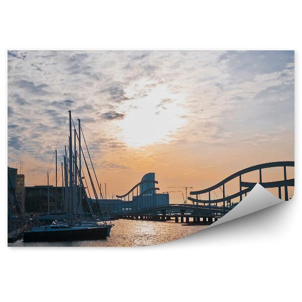 Fototapet perete Port Vell Pod Ocean Barcelona Cer Nori