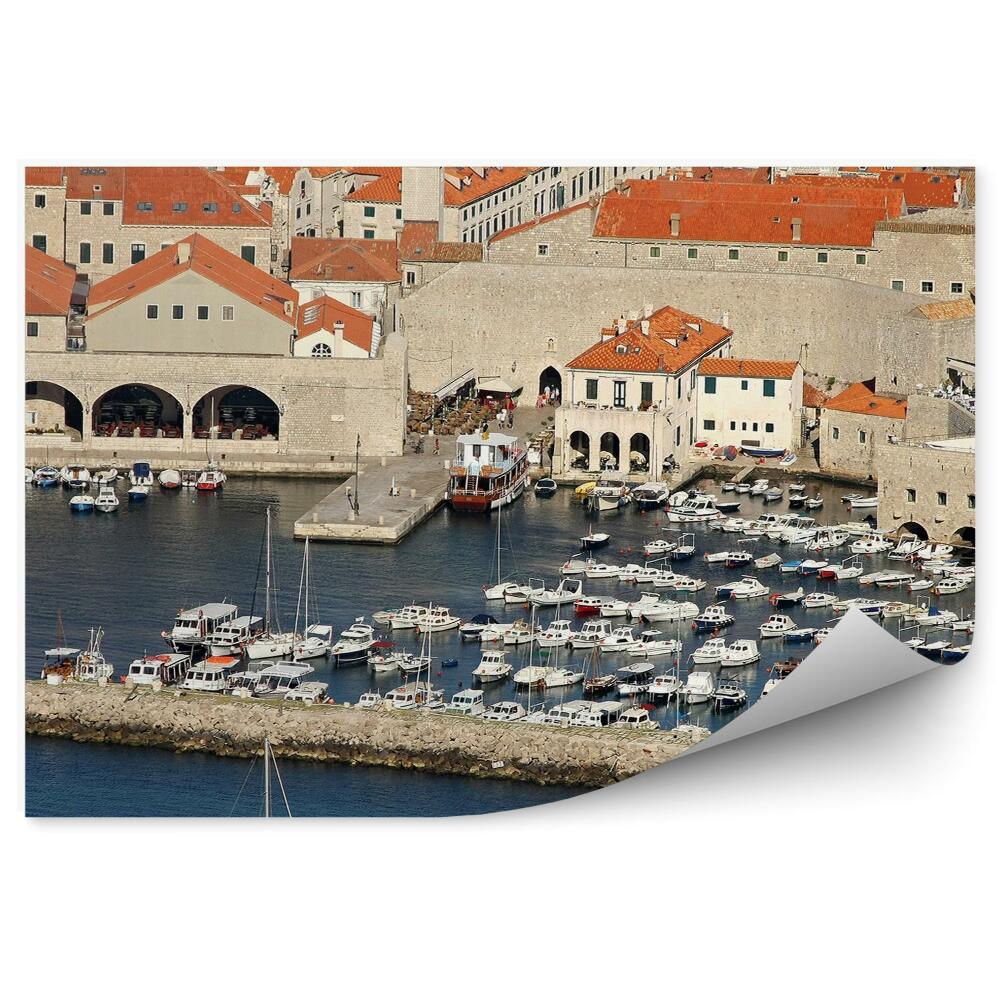 Decor fototapet Portul vechi al orașului de bărci Dubrovnik