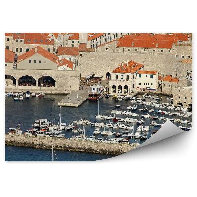 Decor fototapet Portul vechi al orașului de bărci Dubrovnik
