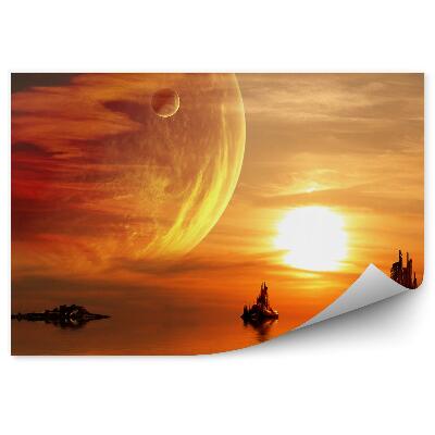 Fototapet pentru perete Apus De Soare Cu Stâncă Fantezie