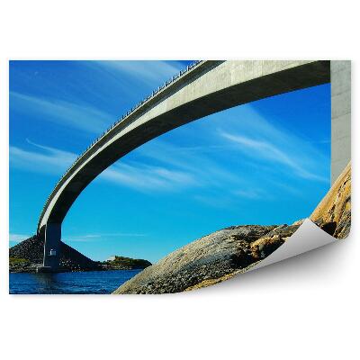 Fototapet Peisaj Norvegia pod drum roci perspectiva