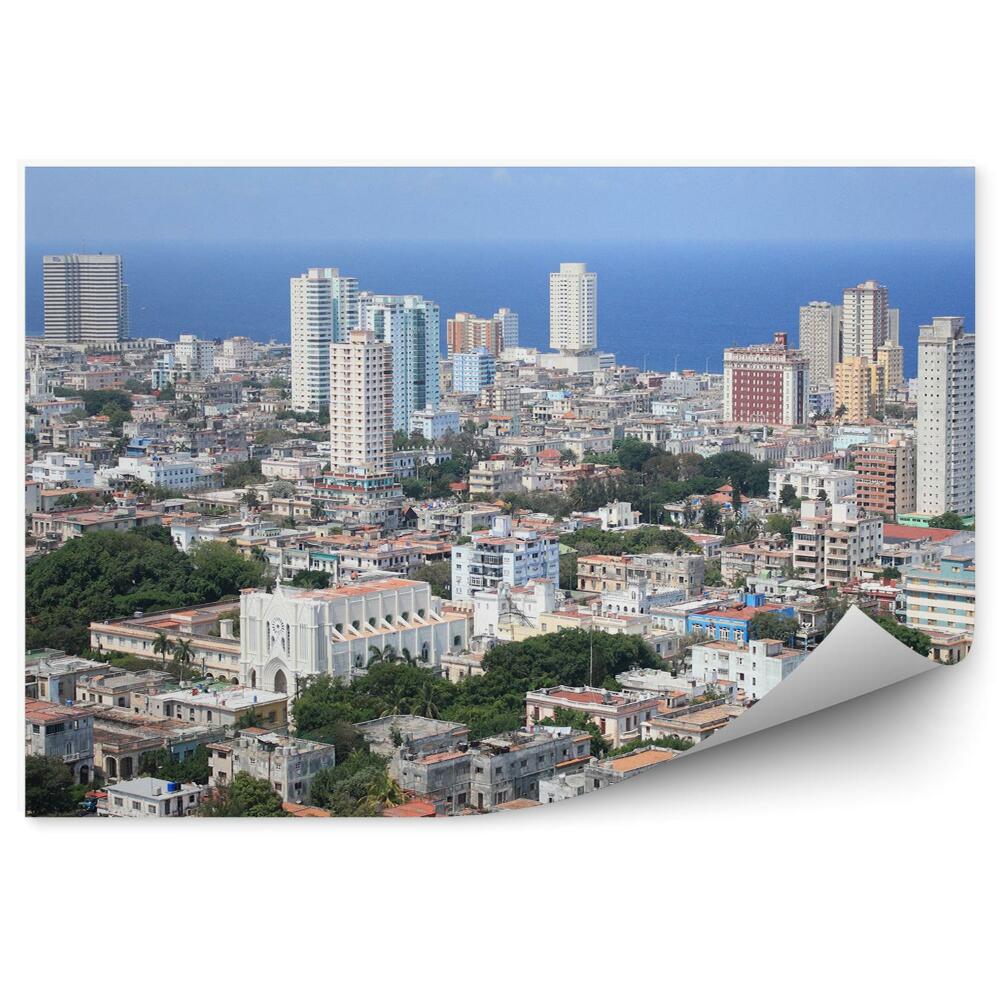 Fototapet pentru perete Vedere Aeriană Zgârie-Nori Insulele Canare Cer Nori Copaci