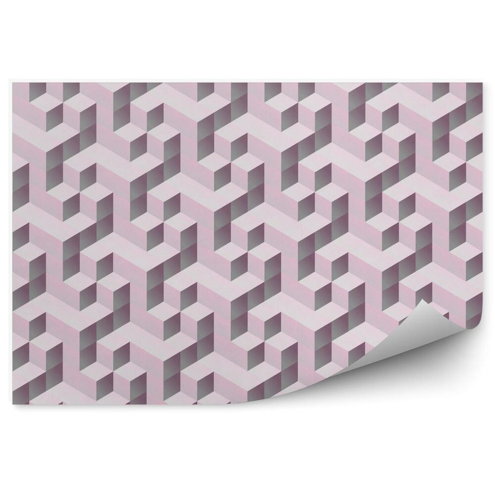 Fototapet Model De Cub 3D Roz