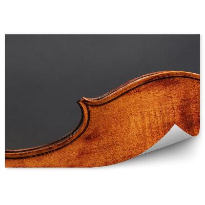 Fototapet pentru perete Forma Instrument De Vioară Pe Fundal De Lemn Gri