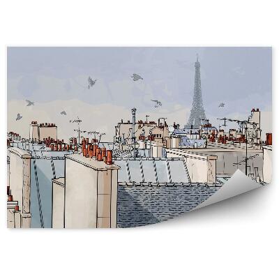 Fototapet perete Paris Franța - Acoperișuri Din Paris Franța