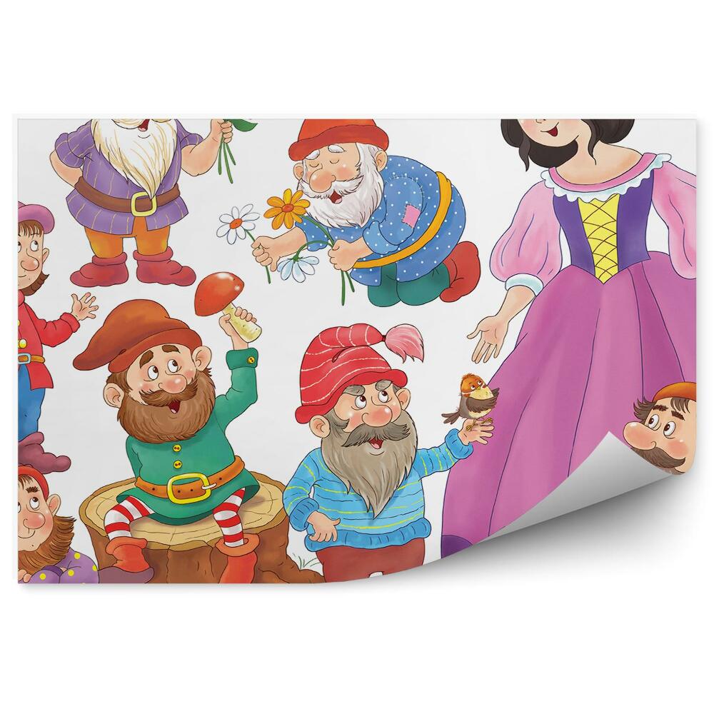 Decor fototapet Pitici natura ciuperci fata fundal alb