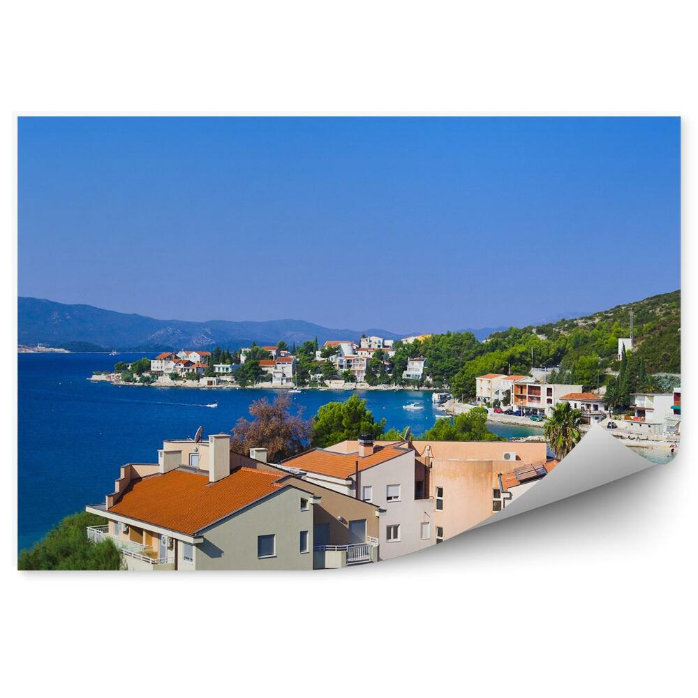 Fototapet pentru perete Oraș apă vegetație insule case