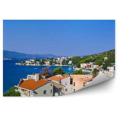 Fototapet pentru perete Oraș apă vegetație insule case