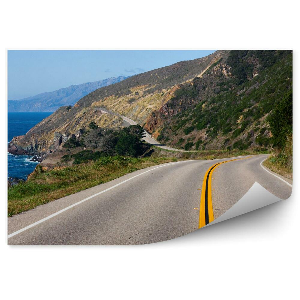 Decor fototapet Autostradă Ocean Munți California