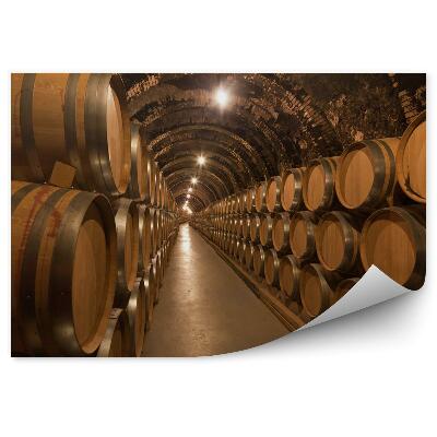 Fototapet pentru perete Butoaie de vin în pivniță