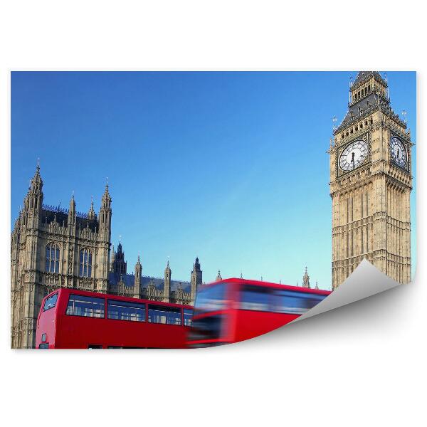 Fototapet perete Autobuze roșii de transport Londra