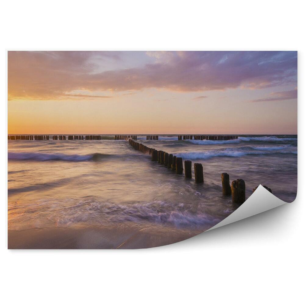 Fototapet Valurile Înspumate Ale Mării Baltice La Răsărit