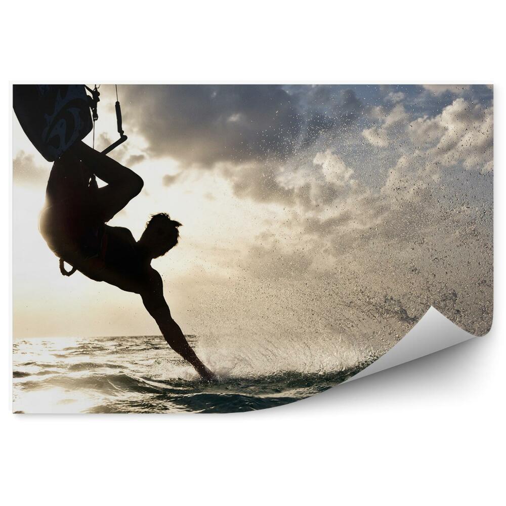 Fototapet Kitesurfing ocean cer nori
