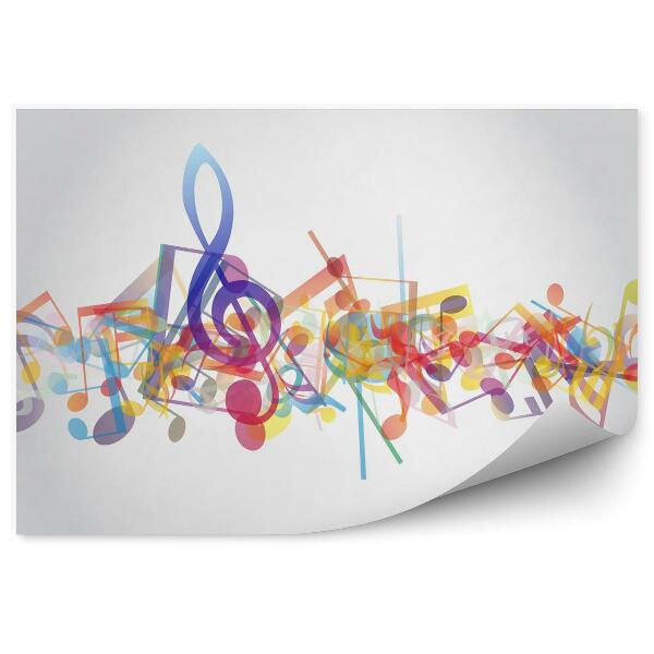 Fototapet vintage Note Multicolore