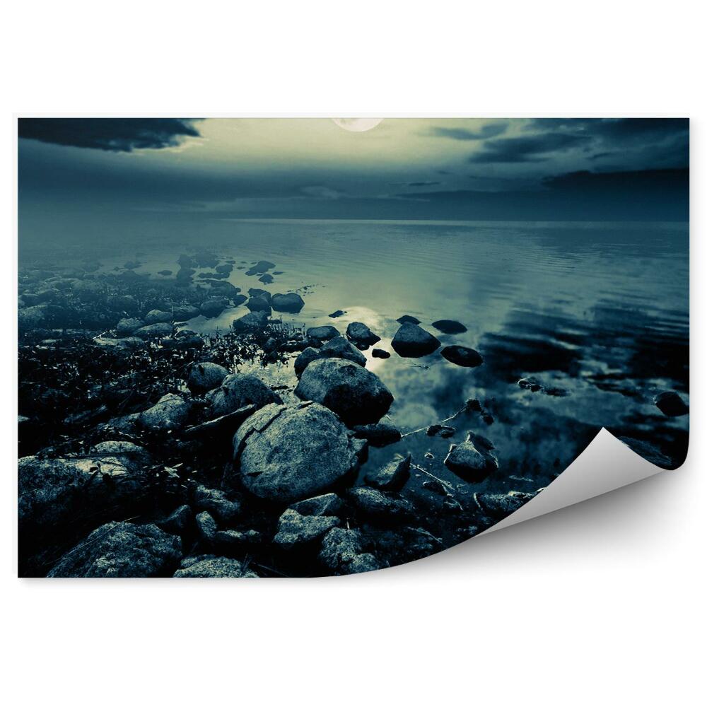 Fototapet perete Pietrele Apă Nori De Lună