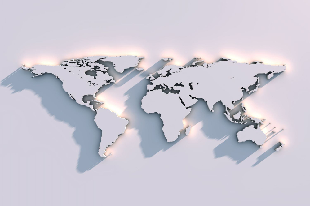 Fototapet vintage Harta Lumii 3D