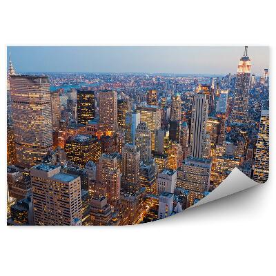 Decor fototapet Vedere aeriană a luminilor orașului amurg