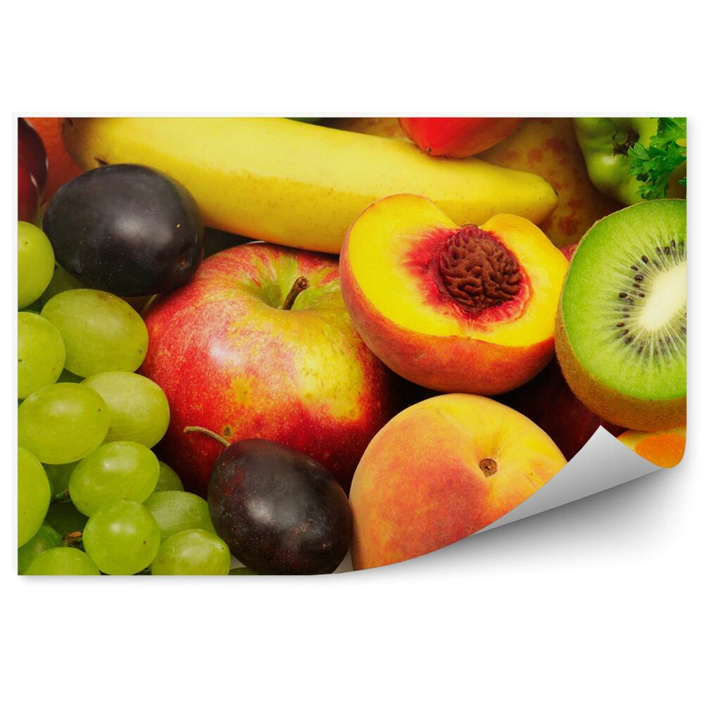 Fototapet perete Fructe proaspete legume piper măr kiwi struguri
