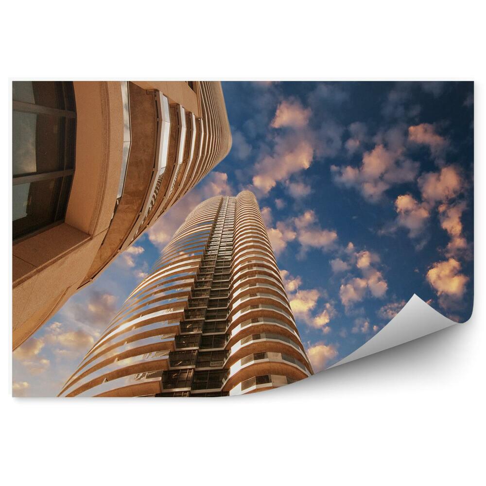 Fototapet perete Clădiri moderne zgârie-nori cer acoperit de nori