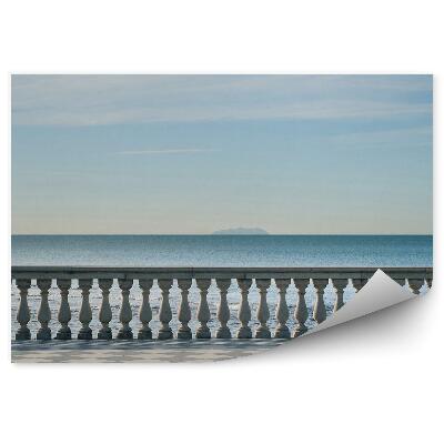 Fototapet vintage Terasă Mascagni Pe Malul Mării Din Livorno