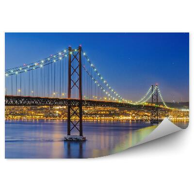 Decor fototapet Pod Lumini Zgârie-Nori Ocean Cer Lisabona