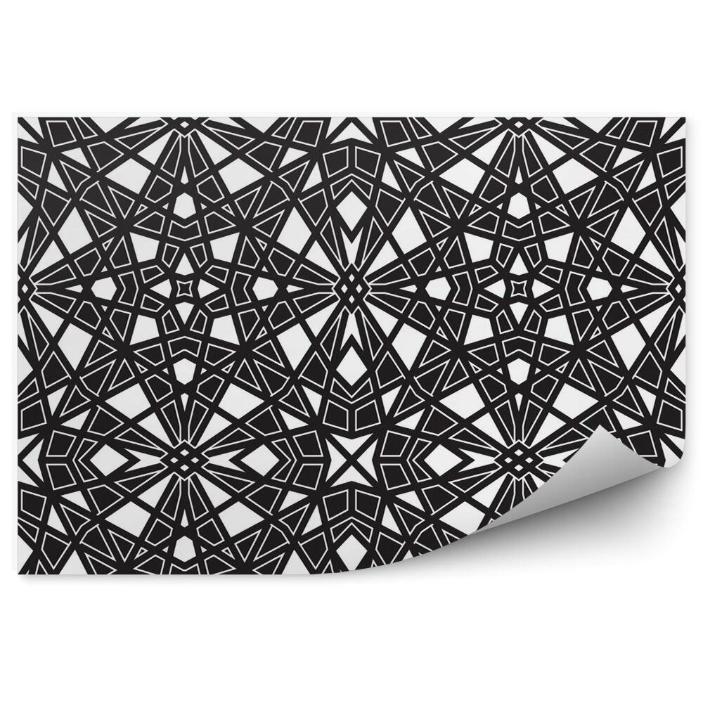 Decor fototapet Model geometric alb-negru care se repetă
