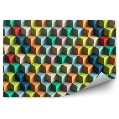 Fototapet vintage Cuburi 3D Colorate
